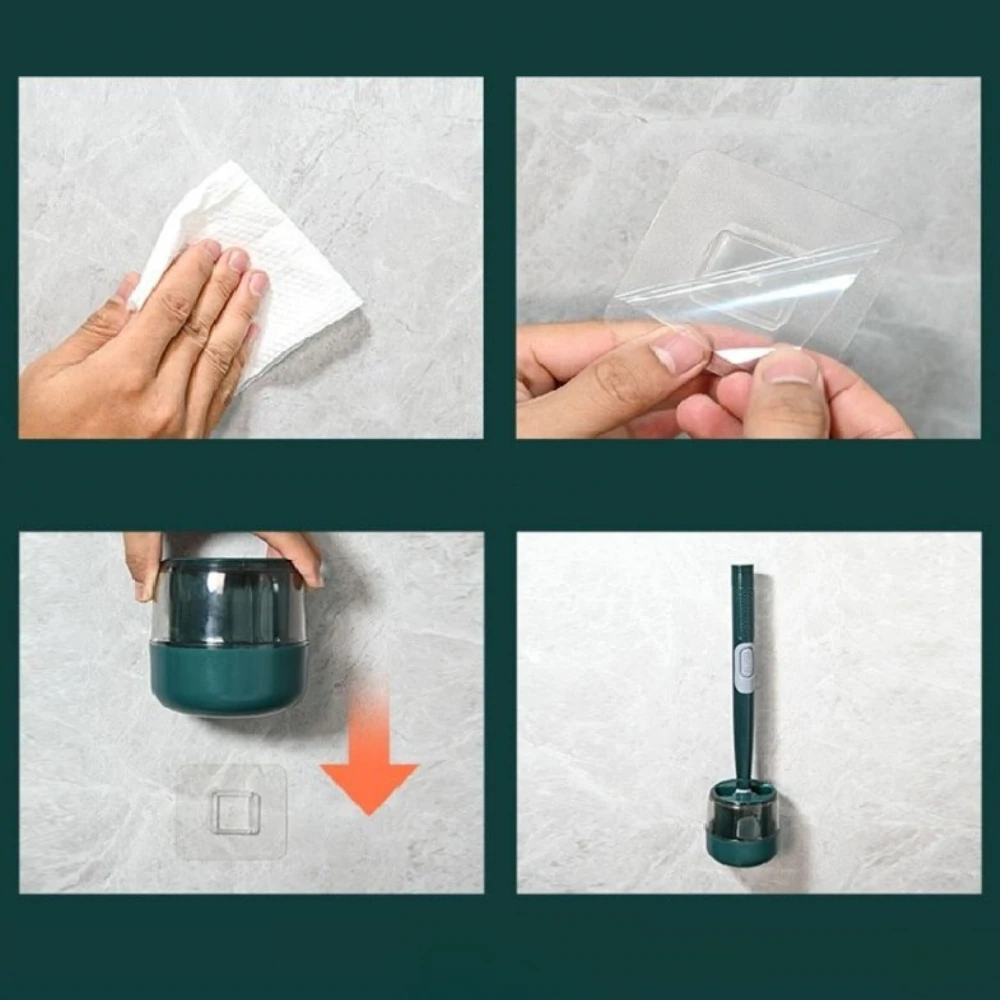 精密で簡単な清掃のための柔軟なトイレブラシ 